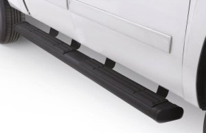 GMC Sierra 1500 Nerf Bars - LUND - 6 Inch Oval Straight Black - Black - `14-`18 GMC Sierra 1500 Nerf Bars - LUND - 6 Inch Oval Straight Black - Black - `14-`18