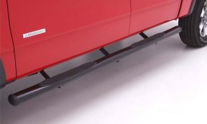 Ram 1500 Extended Cab Pickup Nerf Bars - LUND - 4 Inch Oval Straight Steel - Black - 2019