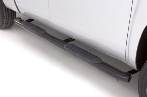 Ford F-250 Super Duty SuperCab Nerf Bars - LUND - 5 In. Oval Curved Steel - Black - `99-`16