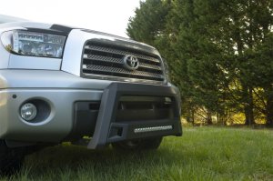 Toyota Sequoia Bull Bar - Front - LUND - Revolution Bull Bar with Integrated Off-road LED Light Bar - Matte Black - `08-`17