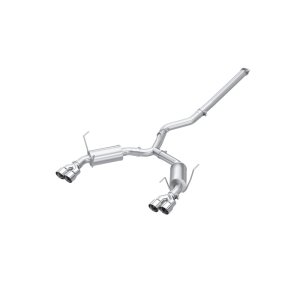 Subaru WRX Performance Exhaust - Rear - MBRP - Cat Back, Dual Split Rear Exit, Quad Tips, Street Profile, Armor Pro, T304 Stainless Steel - `22-`27