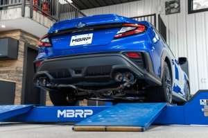 Subaru WRX Performance Exhaust - Dual Split Rear Exit - MBRP - Armor Pro Axle Back with Quad Carbon Fiber Tips - `22-`27