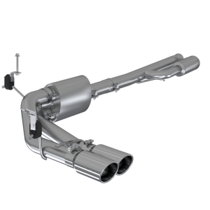 Chevrolet Silverado 1500 Performance Exhaust - Pre-Axle Dual Side Exit - MBRP - Armor Pro Cat Back - `19-`27