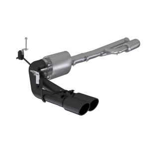 Chevrolet Silverado 1500 Performance Exhaust - MBRP - Armor BLK Series + Pre-Axle Dual Side Exit + Stainless Steel Tips - Black - `19-`27
