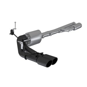 Chevrolet Silverado 1500 Performance Exhaust - MBRP - Armor BLK Series + Pre-Axle Dual Side Exit + Stainless Steel Tips - Black - `19-`27