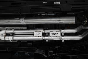 Ram TRX Performance Exhaust - Rear - MBRP - Cat Back, Dual Rear Exit, Race Version, T304, Carbon Fiber Tips - Carbon Fiber - `21-`27