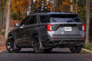 Ford Explorer ST Performance Exhaust - Rear - MBRP - Axle Back, Dual Rear Exit, Quad Carbon Fiber Tips, T304 Stainless Steel - `20-`21 Ford Explorer ST Performance Exhaust - Rear - MBRP - Axle Back, Dual Rear Exit, Quad Carbon Fiber Tips, T304 Stainless Steel - `20-`21