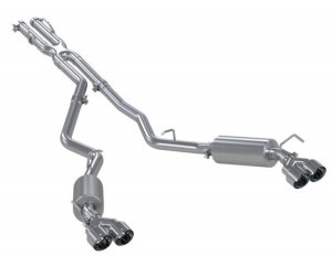 Ford Explorer ST Performance Exhaust - Dual Rear Exit - MBRP - Armor Lite Cat Back + Quad 4in. Tips - `20-`21 Ford Explorer ST Performance Exhaust - Dual Rear Exit - MBRP - Armor Lite Cat Back + Quad 4in. Tips - `20-`21