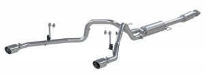 Ford F-150 Performance Exhaust - Dual Split Rear - MBRP - Cat Back, Armor Plus, T409 Stainless Steel - `21-`27