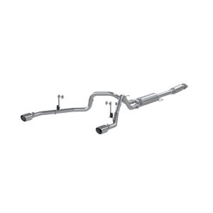 Ford F-150 Performance Exhaust - Dual Split Rear - MBRP - Cat Back, Armor Lite, Aluminized Steel - `21-`27