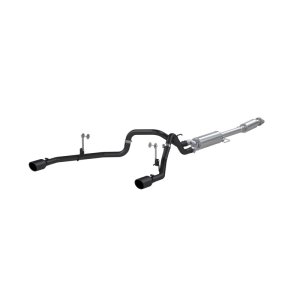 Ford F-150 Performance Exhaust - Dual Split Rear Exit - MBRP - Cat Back, Armor BLK - Black - `21-`27