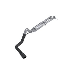 Ford Ranger Performance Exhaust - Single Side Exit - MBRP - Cat Back, Armor BLK - Black - `24-`27