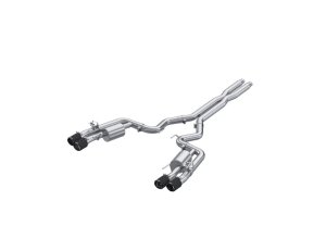 Ford Mustang GT Performance Exhaust - Rear - MBRP - Armor Pro Cat Back, Quad Split Exit, T304 Stainless Steel - Carbon Fiber - `24-`27