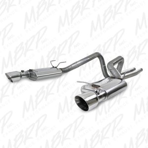 Ford Shelby GT 500 Performance Exhaust - MBRP - Cat Back, Dual Split Rear Exit, Race Version, T304 Stainless Steel - `11-`12