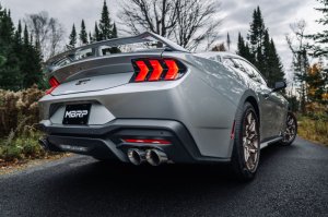 Ford Mustang Performance Exhaust - Rear - MBRP - Armor Pro Cat Back, Dual Rear Exit, Quad Tips, T304 Stainless Steel - `24-`27