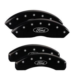 Ford F-150 Caliper Covers - Front + Rear - MGP - Engraved Oval Logo - Black - `04-`09 Ford F-150 Caliper Covers - Front + Rear - MGP - Engraved Oval Logo - Black - `04-`09