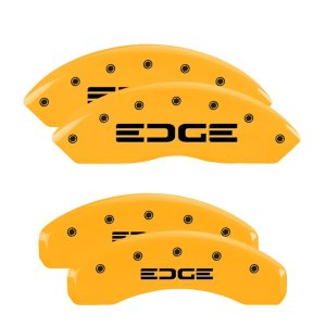 Ford Edge Caliper Covers - Front + Rear - MGP - 4 Logo - Yellow - `11-`14 Ford Edge Caliper Covers - Front + Rear - MGP - 4 Logo - Yellow - `11-`14