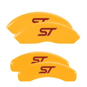 Ford Edge Caliper Covers - Front + Rear - MGP - No bolts/ST, Engraved - Yellow - `11-`14 Ford Edge Caliper Covers - Front + Rear - MGP - No bolts/ST, Engraved - Yellow - `11-`14
