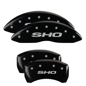 Ford Taurus Caliper Covers - Front + Rear - MGP - Engraved SHO - Black - `13-`18