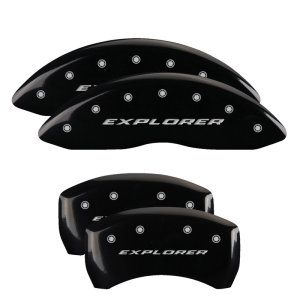 Ford Explorer Caliper Covers - Front + Rear - MGP - 4 Logo - Black - `11-`19 Ford Explorer Caliper Covers - Front + Rear - MGP - 4 Logo - Black - `11-`19