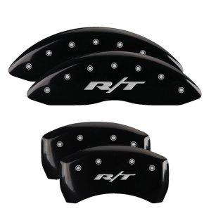Dodge Magnum Caliper Covers - Front + Rear - MGP - RT1-Truck, Engraved - Black - `05-`10 Dodge Magnum Caliper Covers - Front + Rear - MGP - RT1-Truck, Engraved - Black - `05-`10