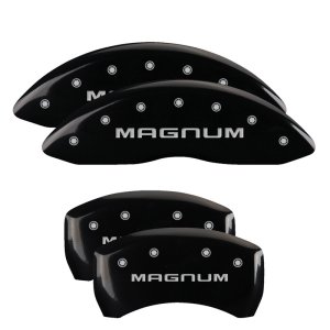 Dodge Magnum Caliper Covers - Front + Rear - MGP - Engraved Magnum - Black - `05-`10 Dodge Magnum Caliper Covers - Front + Rear - MGP - Engraved Magnum - Black - `05-`10
