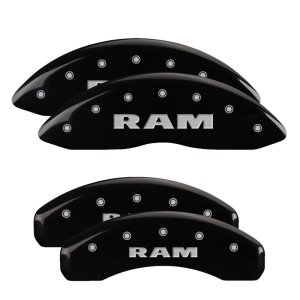 Dodge Ram Caliper Covers - Front + Rear - MGP - Engraved Front & Rear RAM - Black - `06-`10 Dodge Ram Caliper Covers - Front + Rear - MGP - Engraved Front & Rear RAM - Black - `06-`10
