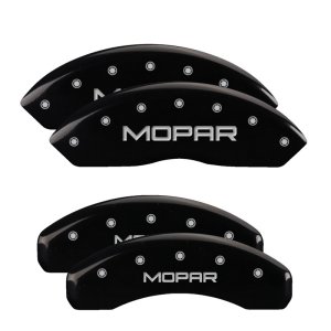 Dodge Grand Caliper Covers - Front + Rear - MGP - MOPAR, Engraved - Black - `11-`19 Dodge Grand Caliper Covers - Front + Rear - MGP - MOPAR, Engraved - Black - `11-`19