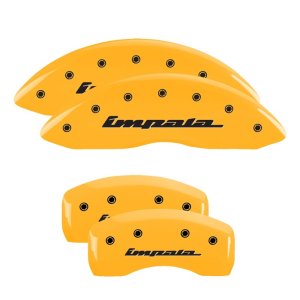 Chevrolet Impala Caliper Covers - Front + Rear - MGP - Yellow - `10-`13