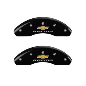 Chevrolet Cruze Caliper Covers - Front - MGP - Engraved Front: Chevy Racing - Black - `14-`16