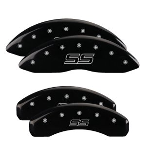Chevrolet SSR Caliper Covers - Front + Rear - MGP - Trailblazer style/SS - Black - `06-`09