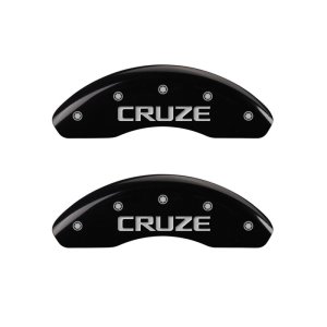 Chevrolet Cruze Caliper Covers - Front - MGP - Engraved Cruze - Black - `11-`13