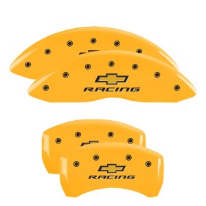 Chevrolet SS Caliper Covers - Front + Rear - MGP - 4 Logo - Yellow - `14-`15