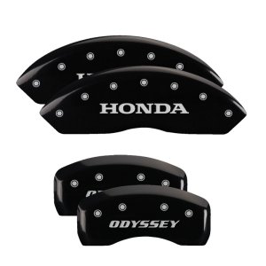 Honda Passport Caliper Covers - Front + Rear - MGP - Engraved Front: Honda - Engraved Rear: Odyssey - Black - `20-`23