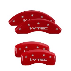 Honda CR-Z Caliper Covers - Front + Rear - MGP - i-Vtec - Red - `11-`16