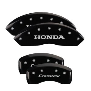 Honda Accord Caliper Covers - MGP - Engraved Front: Honda - Engraved Rear: Crosstour - Black - `10-`11