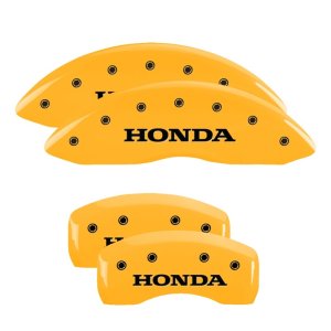 Honda Pilot Caliper Covers - Front + Rear - MGP - Yellow - `09-`23
