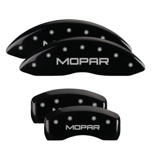 Chrysler Sebring Caliper Covers - Front + Rear - MGP - Engraved MOPAR - Black - `07-`14