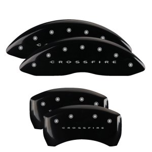 Chrysler Crossfire Caliper Covers - Front + Rear - MGP - Engraved Crossfire - Black - `05-`06 Chrysler Crossfire Caliper Covers - Front + Rear - MGP - Engraved Crossfire - Black - `05-`06