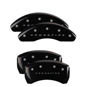 Chrysler Crossfire Caliper Covers - Front + Rear - MGP - Engraved Crossfire - Black - `04-`08