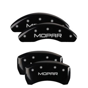 Chrysler Crossfire Caliper Covers - Front + Rear - MGP - MOPAR Engraved - Black - `04-`08