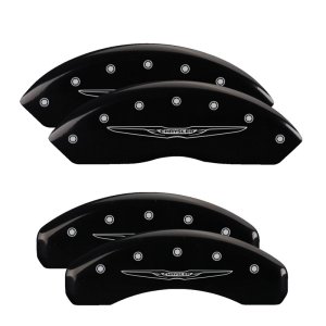 Chrysler Town Caliper Covers - Front + Rear - MGP - Style 2/Chrysler Wing - Black - `11-`16 Chrysler Town Caliper Covers - Front + Rear - MGP - Style 2/Chrysler Wing - Black - `11-`16