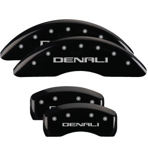 GMC Acadia Caliper Covers - Front + Rear - MGP - Engraved Denali - Black - `07-`17
