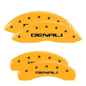 GMC Yukon Caliper Covers - Front + Rear - MGP - Denali - Yellow - `15-`20