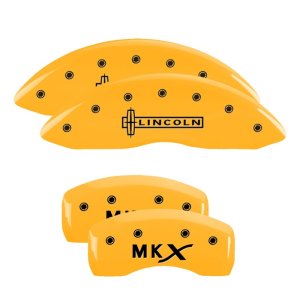 Lincoln MKX Caliper Covers - MGP - 4 Logo - Yellow - `16-`18