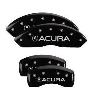 Acura TL Caliper Covers - Front + Rear - MGP - Engraved - Black - `09-`14
