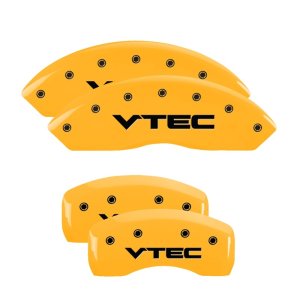 Acura TL Caliper Covers - Front + Rear - MGP - Vtech - Yellow - `09-`14