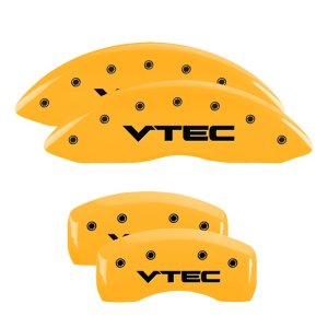 Acura MDX Caliper Covers - Front + Rear - MGP - Vtech - Yellow - `07-`13