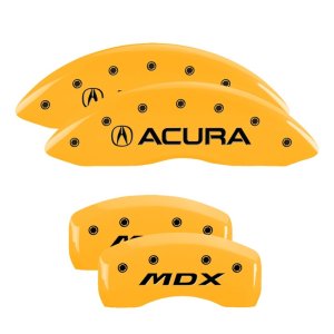 Acura MDX Caliper Covers - Front + Rear - MGP - Yellow - `14-`16