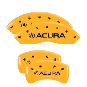 Acura RLX Caliper Covers - Front + Rear - MGP - Yellow - `14-`17